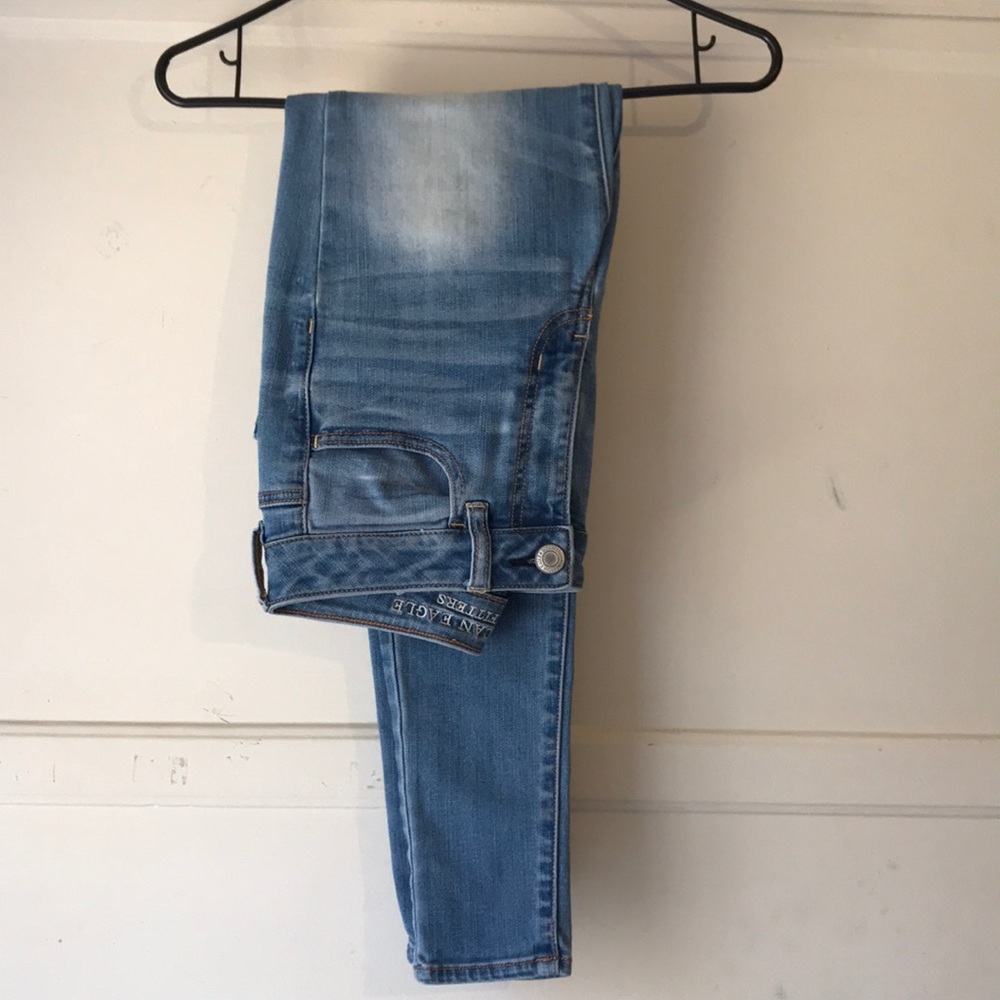 High waisted skinny jeans